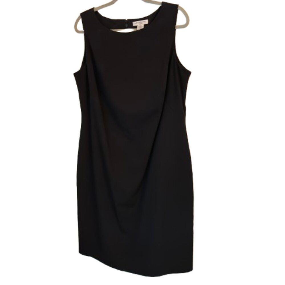 Liz Claiborne Woman Size 14 W Sleeveless Little Black Fully Lined Pencil Dress